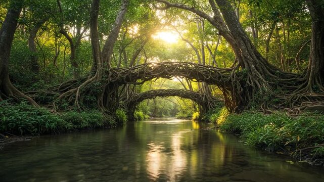 Mystical Living Root Bridges of Meghalaya, India: A Lush Green Forest Adventure