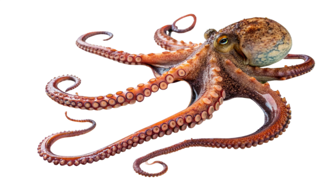 octopus on a transparent background