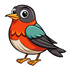 Obraz premium vector illustration of a cartoon bird