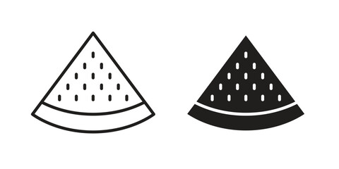 Watermelon slice icon sign symbol and flat style for app, web and digital design.