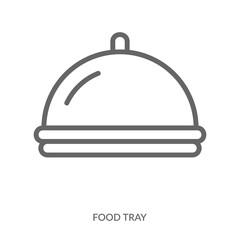 Food Tray Icon Line Style. Design Vector Illustration