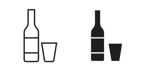 Vodka icon sign symbol and flat style for app, web and digital design.