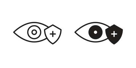 Vision insurance icon sign symbol and flat style for app, web and digital design.