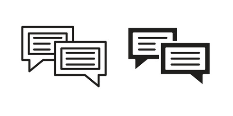 Text chat icon sign symbol and flat style for app, web and digital design.