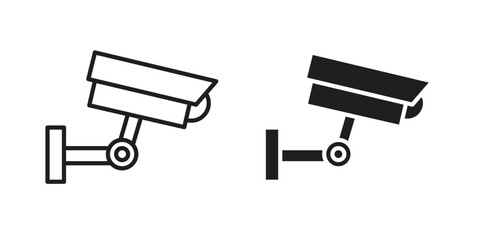 Security camera icon sign symbol and flat style for app, web and digital design.