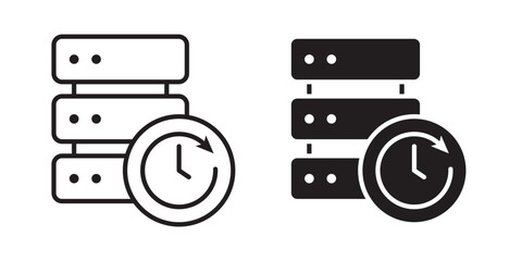 Real time data icon sign symbol and flat style for app, web and digital design.