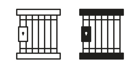 Prison icon sign symbol and flat style for app, web and digital design.