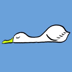 Pop and Simple Duck Illustration -high resolution JPG