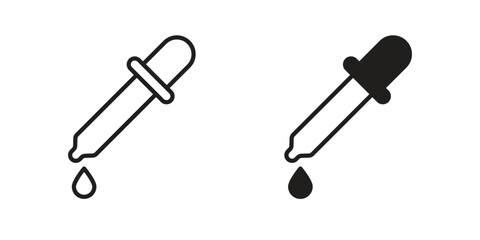 Pipette icon sign symbol and flat style for app, web and digital design.
