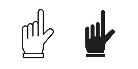 Pointing hand icon sign symbol and flat style for app, web and digital design.