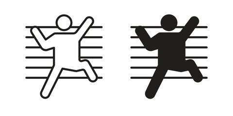 People Climbing icon sign symbol and flat style for app, web and digital design.