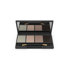 Neutral Eyeshadow Palette Four Shades Makeup Kit ,3D, transparent background , PNG 