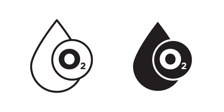 Oxygen O2 icon sign symbol and flat style for app, web and digital design.