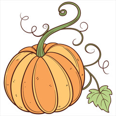 orange pumpkins  cute watercolor illustration - ideal for autumn greeting cards, feminine seasonal decor, or cozy fall-themed designs. Watercolor Halloween Collection Pumpkins. orange pumpkins vector 