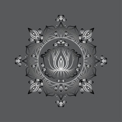 Mandala background in linear style
