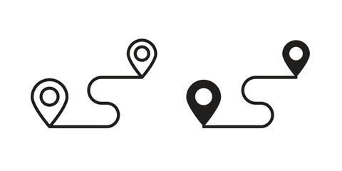 Distance icon sign symbol and flat style for app, web and digital design.