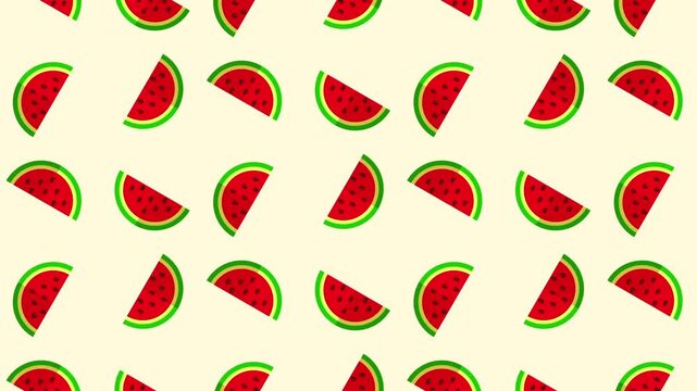 watermelon background animation. national water melon day