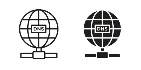 DNS icon sign symbol and flat style for app, web and digital design.