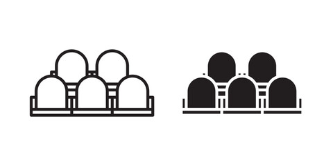 Cinema seat icon sign symbol and flat style for app, web and digital design.