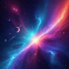 Deep space galaxy with stars and nebula cosmic background