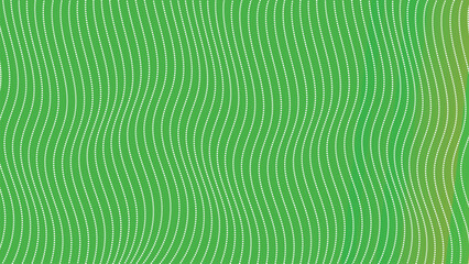 Green background with white wavy dotted lines dots