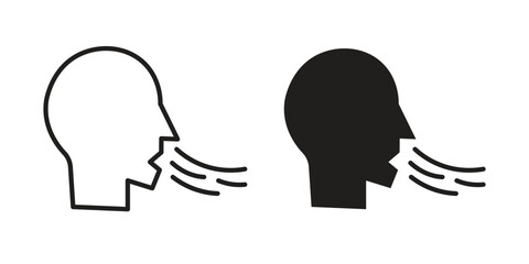 Breath icon sign symbol and flat style for app, web and digital design.