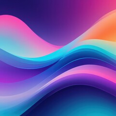 Abstract colorful wave pattern with flowing curves and light effect