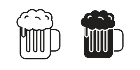Beer icon sign symbol and flat style for app, web and digital design.