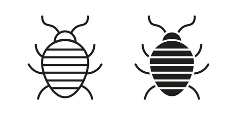 Bedbug icon sign symbol and flat style for app, web and digital design.