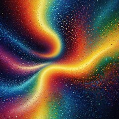 Vibrant galaxy with swirling nebula and bright stars in deep space