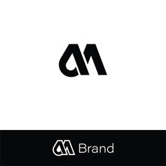 Obraz premium Modern and Versatile UM and YM Monogram Logos with two backgrounds. 