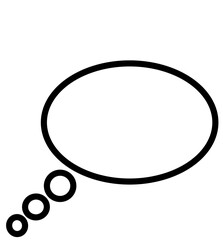 black and white speech bubbles