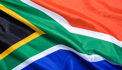 waving flag of south africa