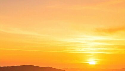 Golden Sunset Over City Skyline