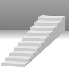 staircase in the house,3d interior staircases isolated on white background. the stair steps collection,the idea for business concept , innovation and strategic development