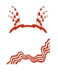 Indonesian Flag Element – Red and White Vector Illustration