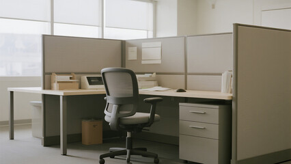 Fototapeta premium Office Cubicle Interior