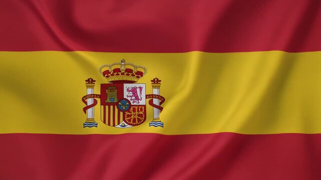 waving flag of spain