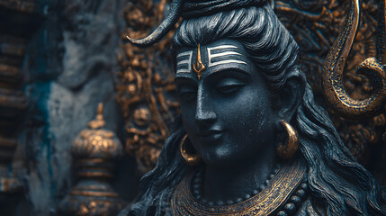 ethereal hindu god lord shiva