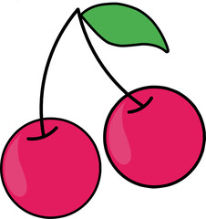 vector illustration of cherry
