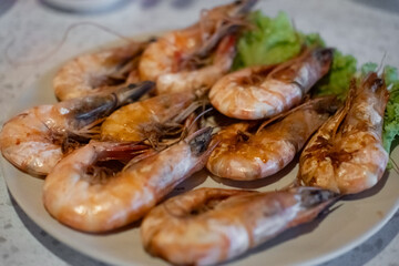 Grilled Shrimp served on plate