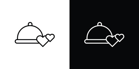 Wedding dinner icon symbol, logo illustration. Vector graphics