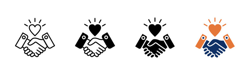 Relationship icon sheet multiple style collection