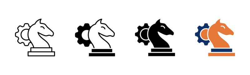 Strategy icon sheet multiple style collection