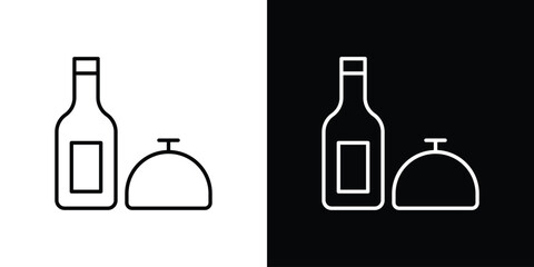 Room service icon symbol, logo illustration. Vector graphics