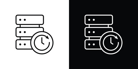 Real time data icon symbol, logo illustration. Vector graphics