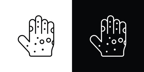 Rash hand icon symbol, logo illustration. Vector graphics