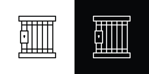 Prison icon symbol, logo illustration. Vector graphics