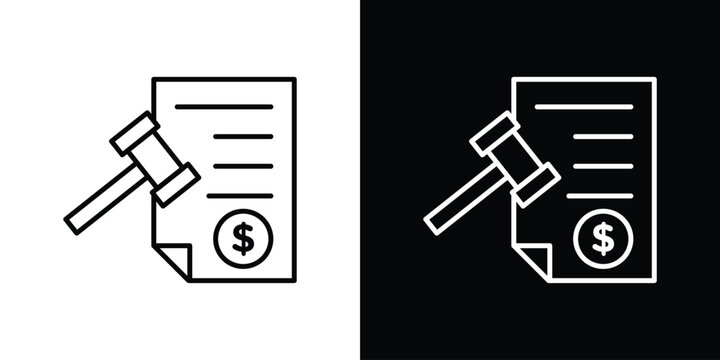 Penalty icon symbol, logo illustration. Vector graphics