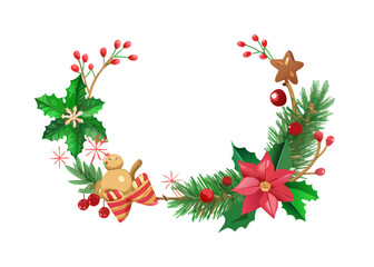 christmas frame with bells